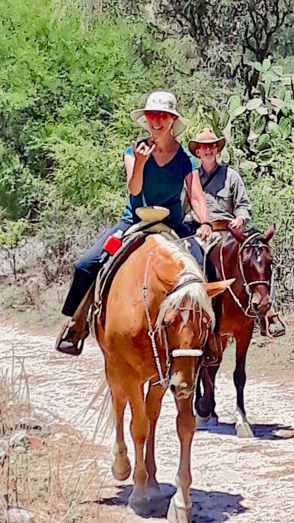 One thing about us is we love to ride horses