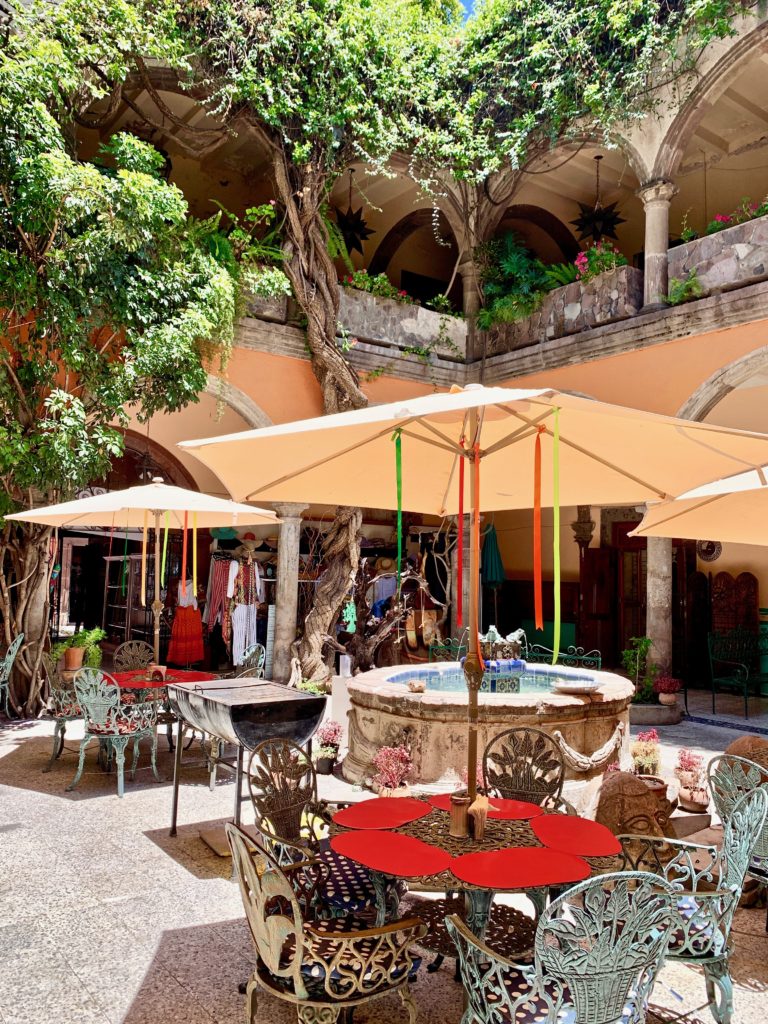 One of the many interior courtyards in San Miguel.