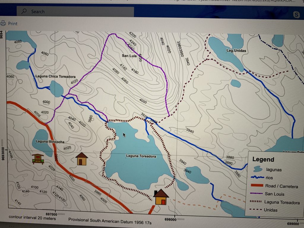 Cajas National Park website map