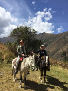 On horseback on one of our home trading adventures