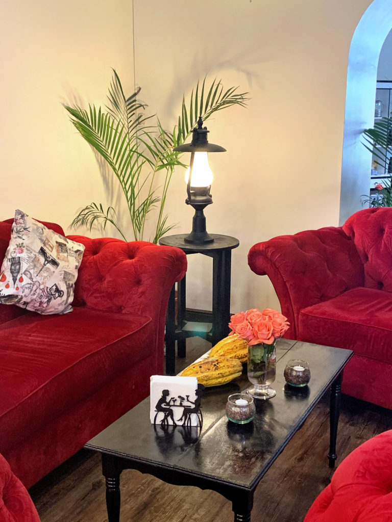 Altisimo chocolate factory sitting area