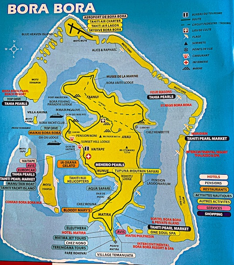 Map of bora bora