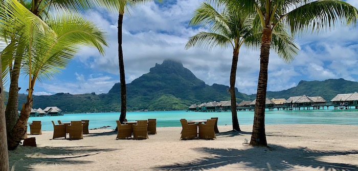 A resort in Bora Bora is a vacation and not a travel lifestyle.
