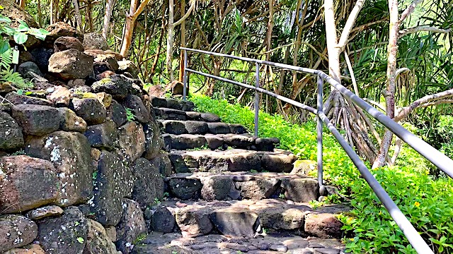 Steps in the Limahuli Garden tour.