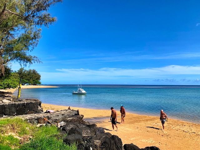 One of the many beaches on Kauai