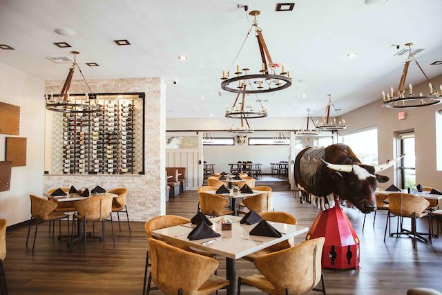 Western themed interior of Sedona lunch restaurant Stagecoach Roundhouse Restaurant.