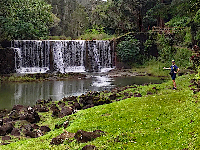Kilauea stone dam in North Kauai.