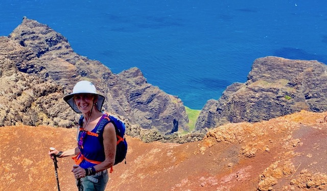 One of the hiking viewpoints on the Nu'alolo trail in Waimea Canyon and Kokee State Park