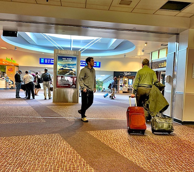 An empty Heathrow airport as we ended our traveling pet sitting and headed home