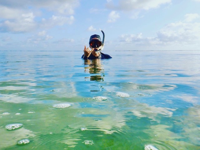 Shaka while snorkeling during our Kauai vacation