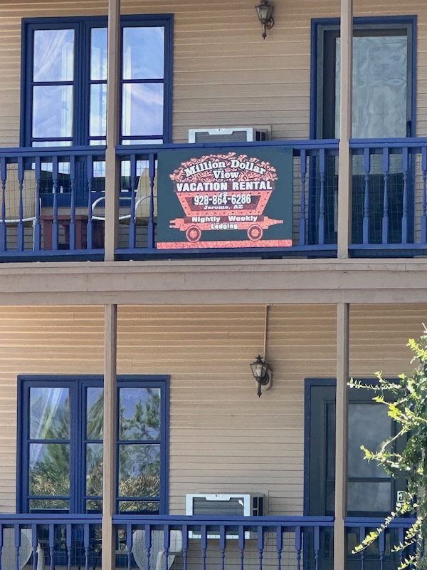 The Million Dollar View lodging in Jerome Arizona