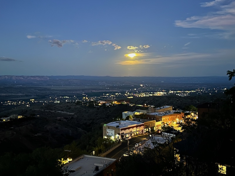 Sunset over jerome arizona