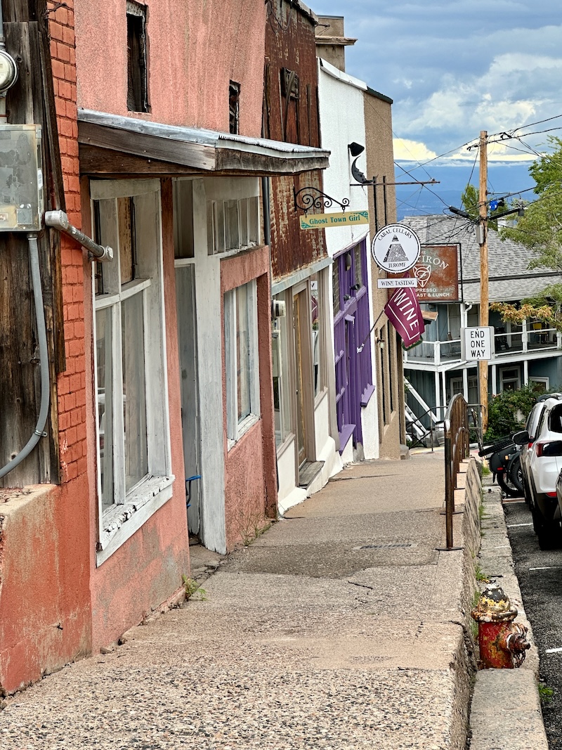 hilly street in Jerome